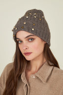 Souvenir Cappello Beanie con Borchie e Cristalli