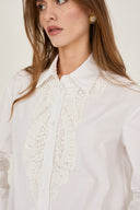 Camicia con inserto in pizzo