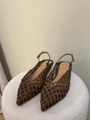 Slingback Marroni Intrecciate