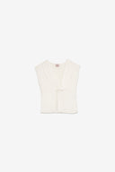 Top smanicato con nodo frontale