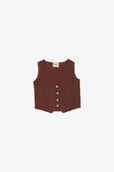 Gilet smanicato con chiusura a bottoni