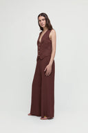 Pantaloni palazzo con fondo sfrangiato