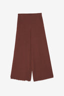 Pantaloni palazzo con fondo sfrangiato