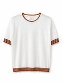 Maglia a maniche corte con dettagli a contrasto