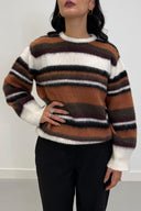 Vicolo Maglia Morbida a Righe Girocollo