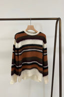 Vicolo Maglia Morbida a Righe Girocollo