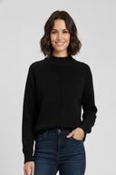 Vicolo Maglia Collo Alto Morbido Maniche Raglan e Dettaglio Cucitura