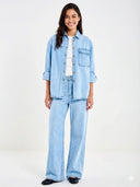 Camicia in Denim Chiaro Oversize