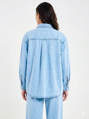 Camicia in Denim Chiaro Oversize