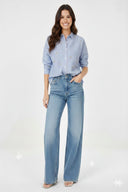 Camicia Azzurra a Righe