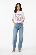 T-shirt Bianca con Stampa