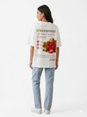 T-shirt over con stampa