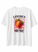 T-shirt over con stampa
