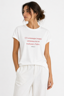 T-shirt con stampa lettering