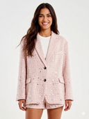 Blazer in Tweed con Paillettes