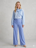 Camicia a Righe con Fiocco al Collo