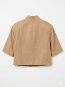 Giacca cropped minimal con manica corta