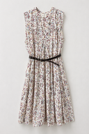 Abito midi floreale con cintura