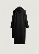 Cappotto lungo con sciarpa integrata