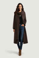 Cappotto lungo con sciarpa integrata