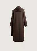 Cappotto lungo con sciarpa integrata