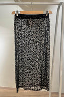 Gonna midi nera in pizzo