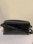 Borsa a tracolla effetto coccodrillo