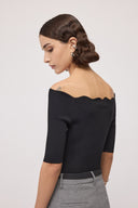 Maglia scollo a barca