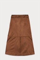 Gonna Midi Effetto Suede