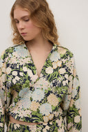 Blusa con arriccio e coulisse