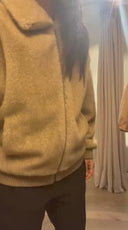 Giubbotto teddy con zip e colletto